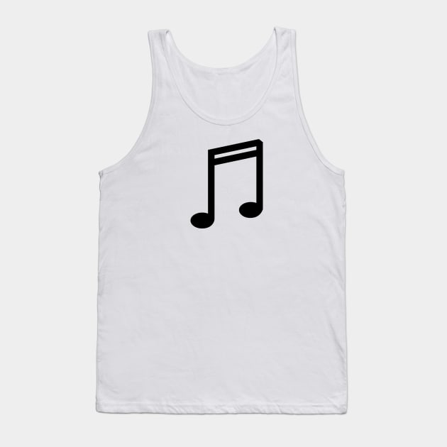 Music Note Double Bar Symbol Tank Top by THP Creative